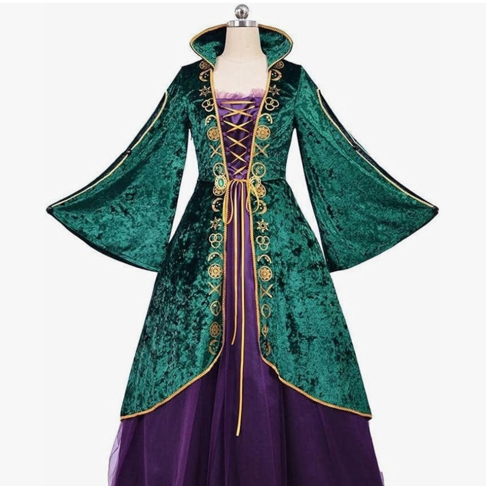 Womens Winifred Sanderson Dress Halloween Witch Costume